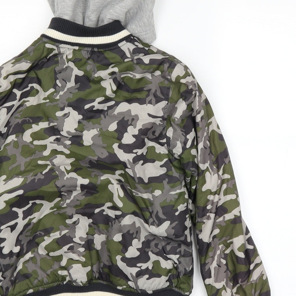 Converse Boys Green Camouflage  Rain Coat Coat Size 9-10 Years