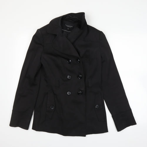 DEBINHAMS Womens Black   Overcoat Coat Size 10