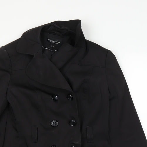DEBINHAMS Womens Black   Overcoat Coat Size 10