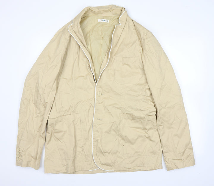 twice Mens Beige Jacket Size M