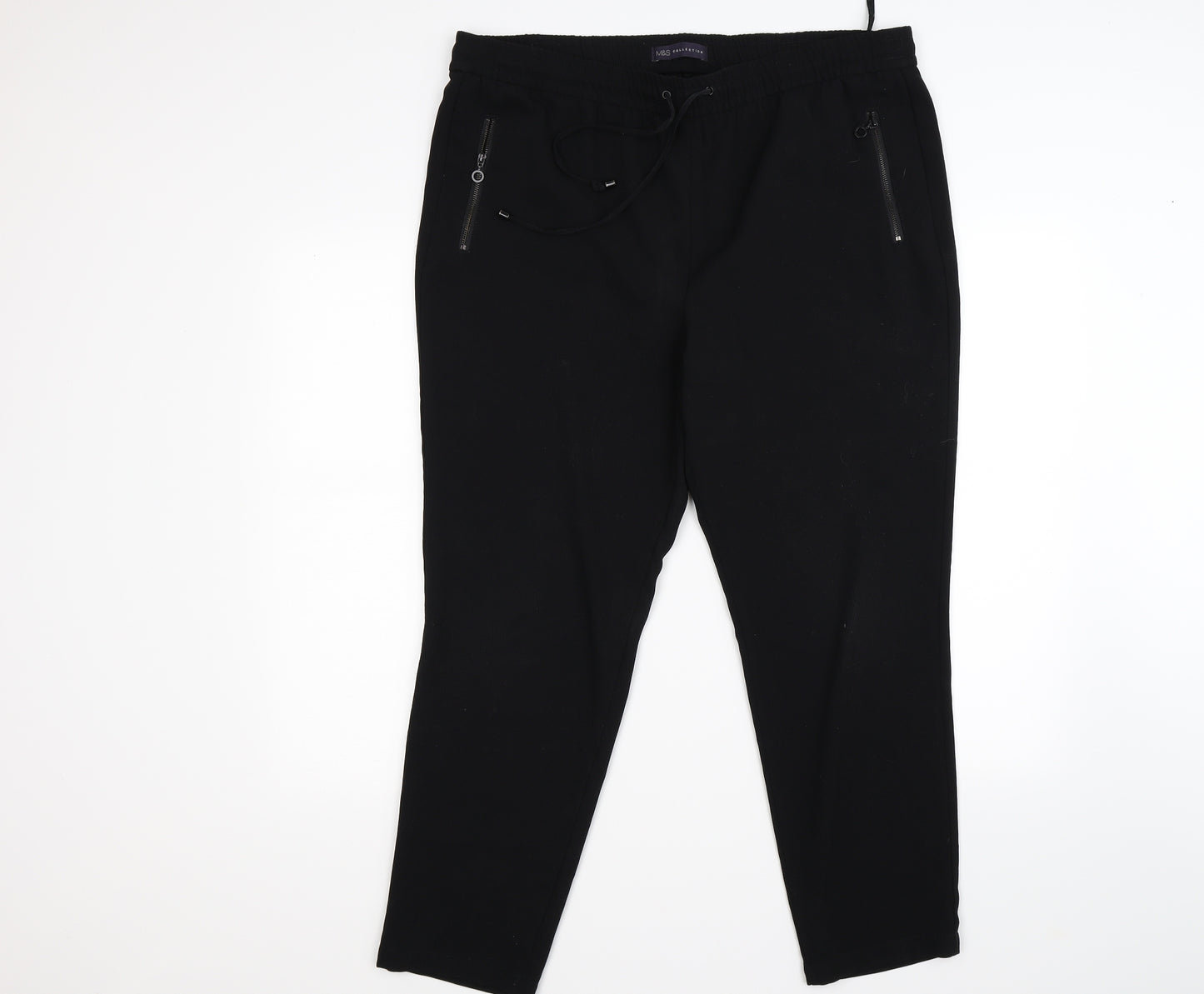 Marks and Spencer Womens Black   Trousers  Size 16 L26 in