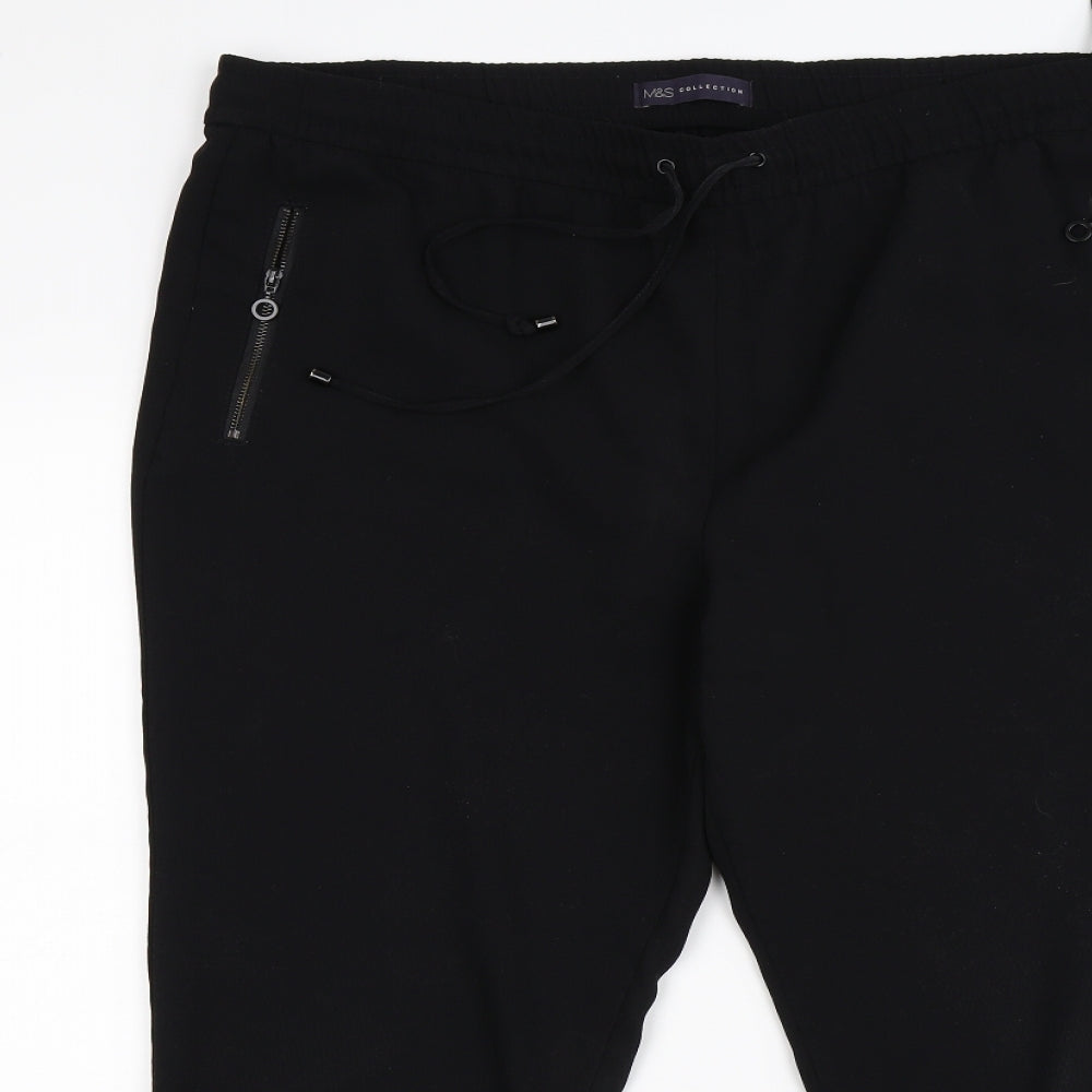 Marks and Spencer Womens Black   Trousers  Size 16 L26 in