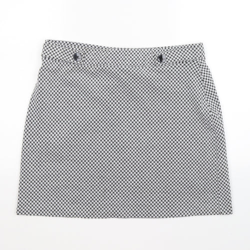 Papaya Womens White Check  Mini Skirt Size 16
