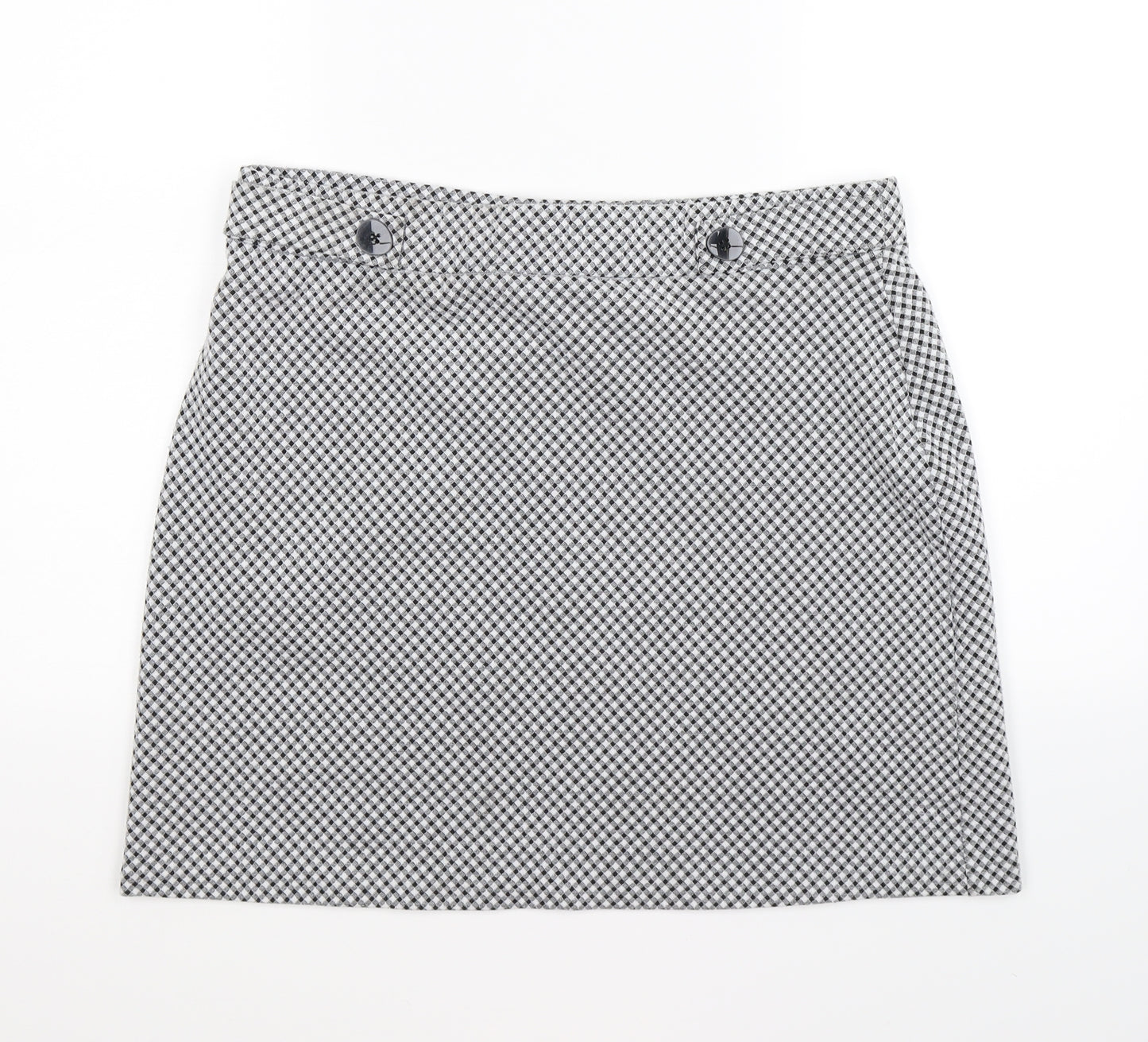 Papaya Womens White Check  Mini Skirt Size 16