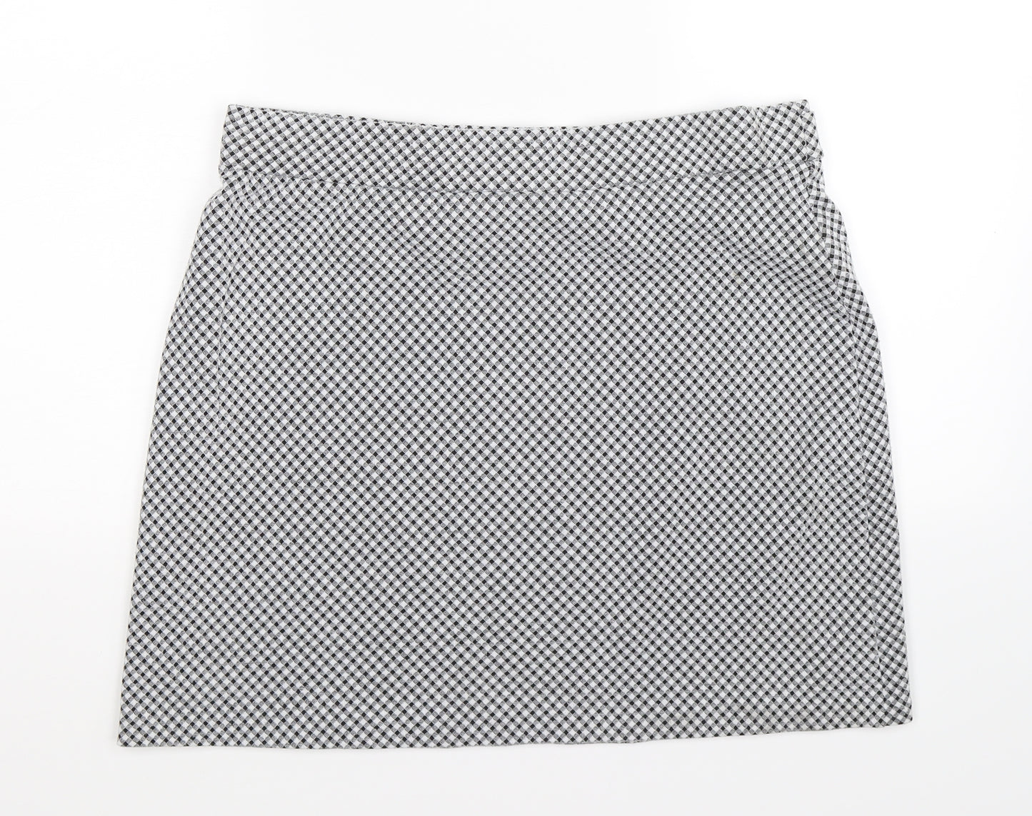 Papaya Womens White Check  Mini Skirt Size 16