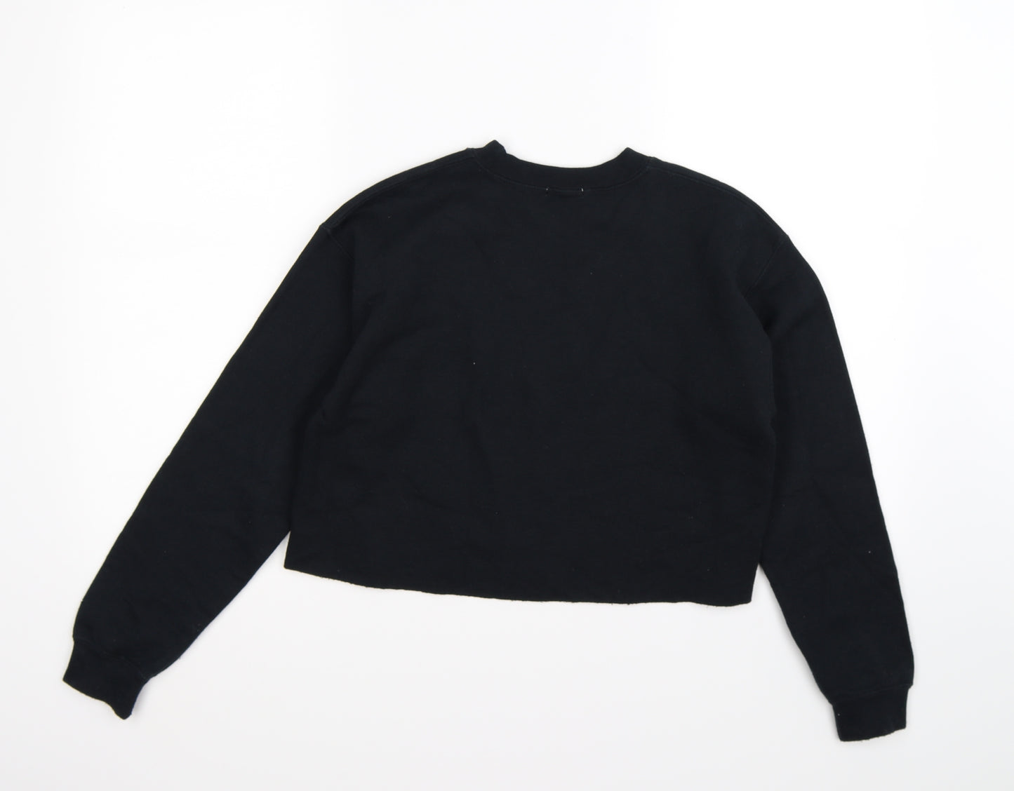 River Island Girls Black  Jersey Pullover Sweatshirt Size 9-10 Years  - be yourself