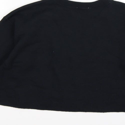 River Island Girls Black  Jersey Pullover Sweatshirt Size 9-10 Years  - be yourself