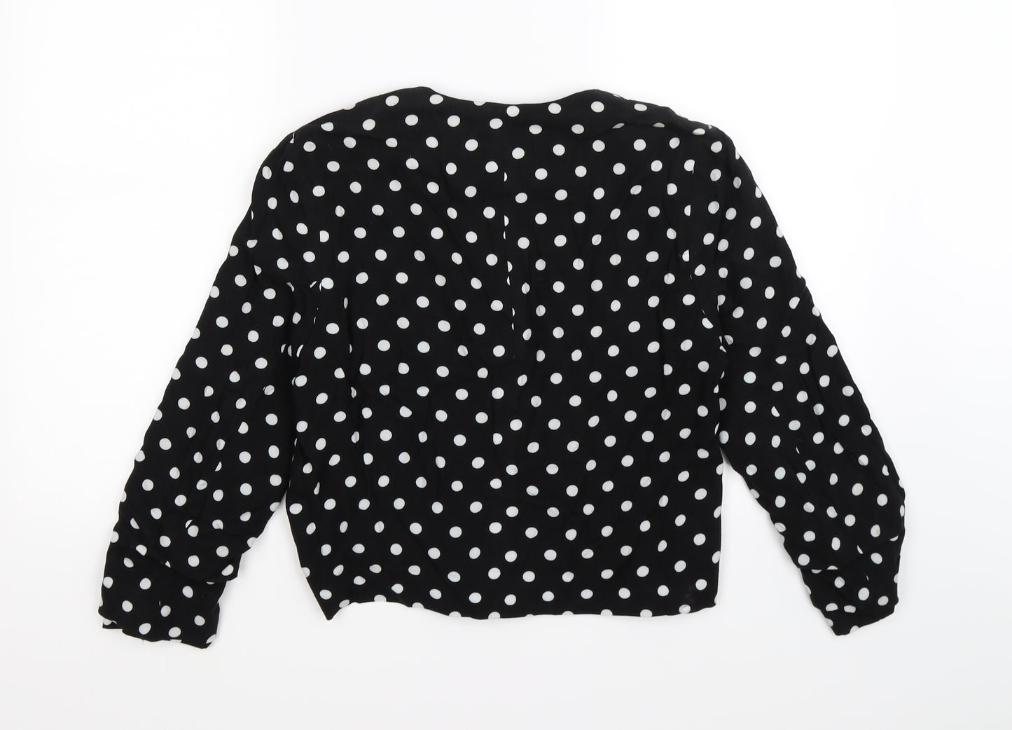 Dorothy Perkins Womens Black Polka Dot  Jacket  Size 10  - waterfall