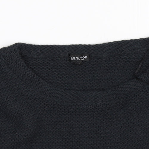 tophop Womens Blue  Knit Pullover Jumper Size 6  - cropped