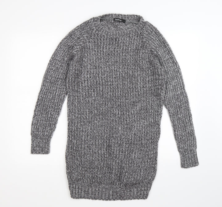 Boohoo Womens Grey Knit Pullover Jumper Size S