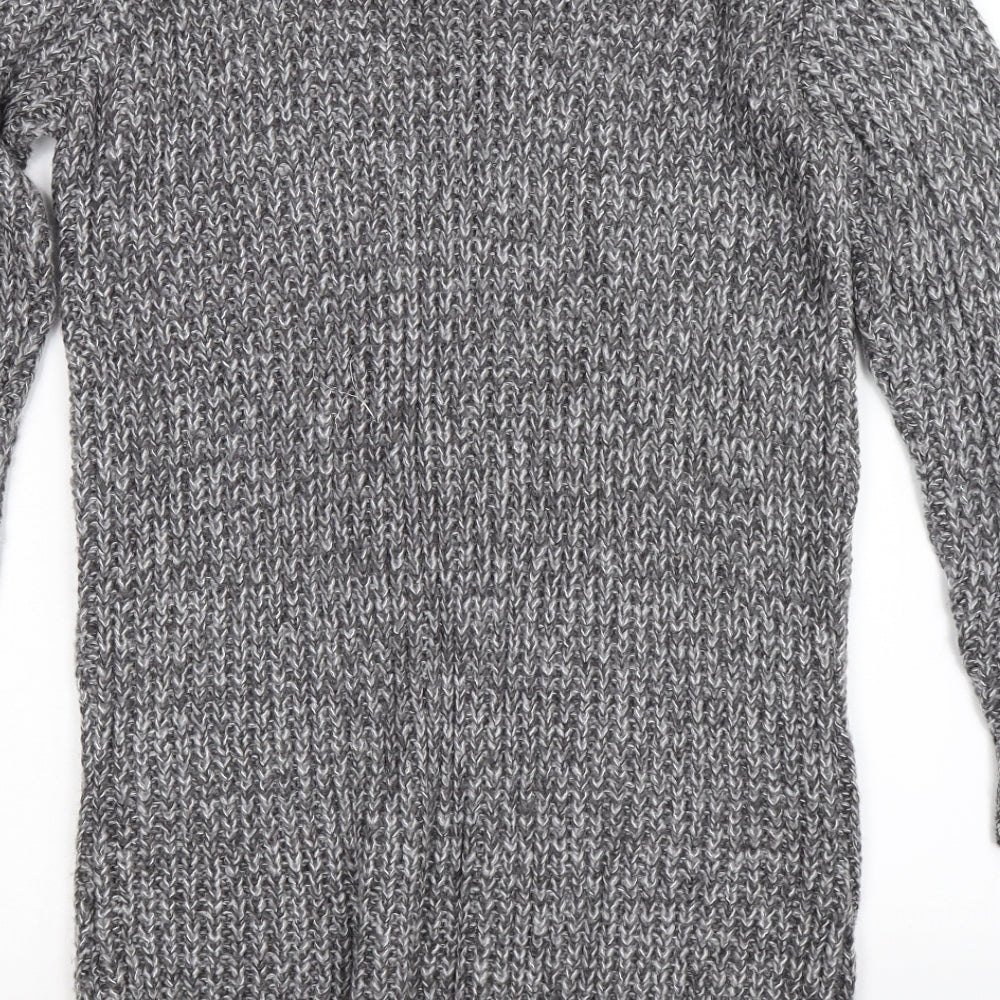 Boohoo Womens Grey  Knit Pullover Jumper Size S