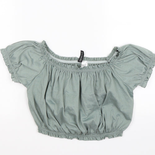 Divided Womens Green   Cropped T-Shirt Size M