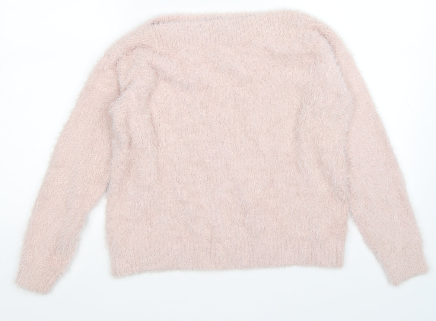 New Look Girls Pink  Knit Pullover Jumper Size 14-15 Years
