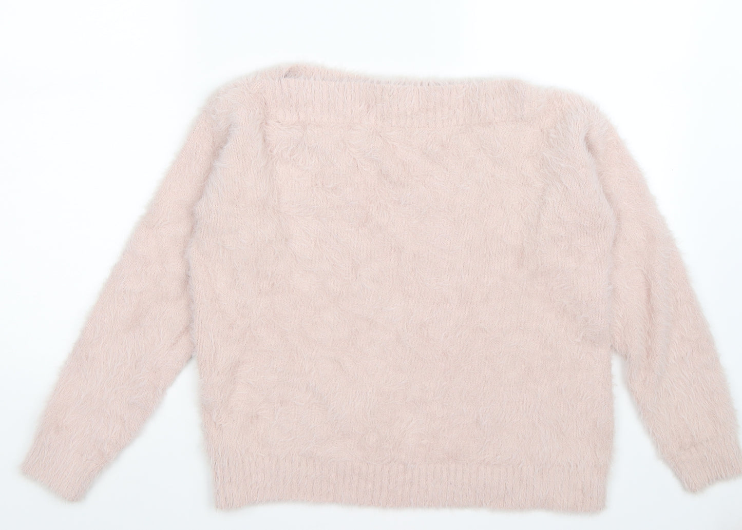 New Look Girls Pink  Knit Pullover Jumper Size 14-15 Years