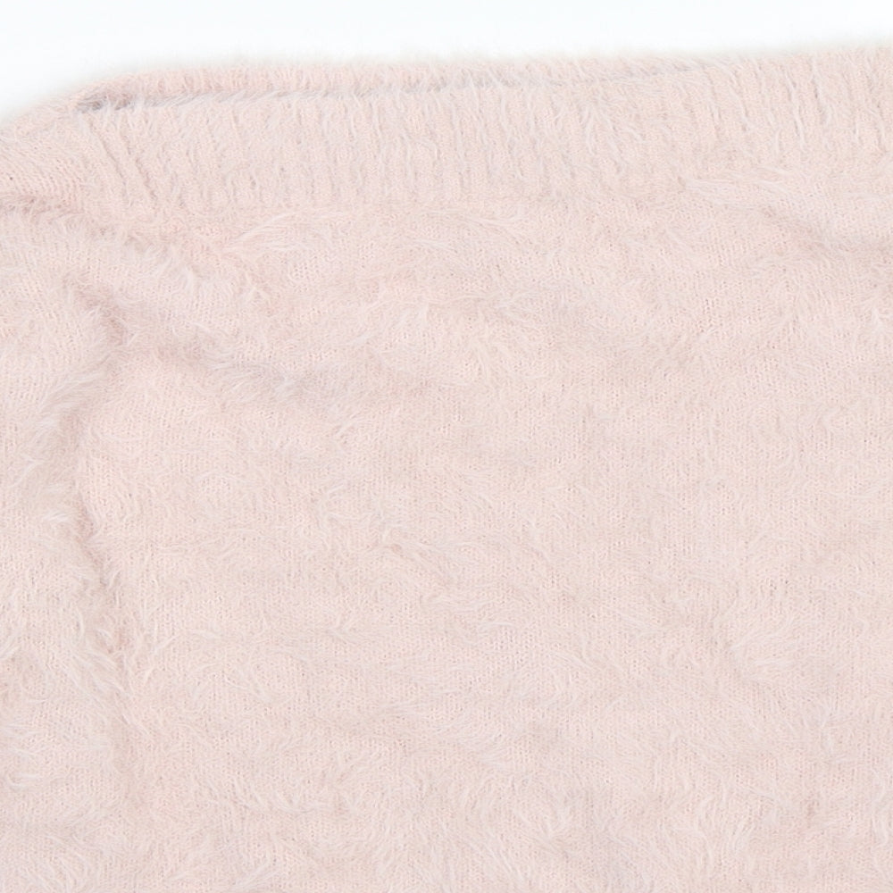 New Look Girls Pink  Knit Pullover Jumper Size 14-15 Years
