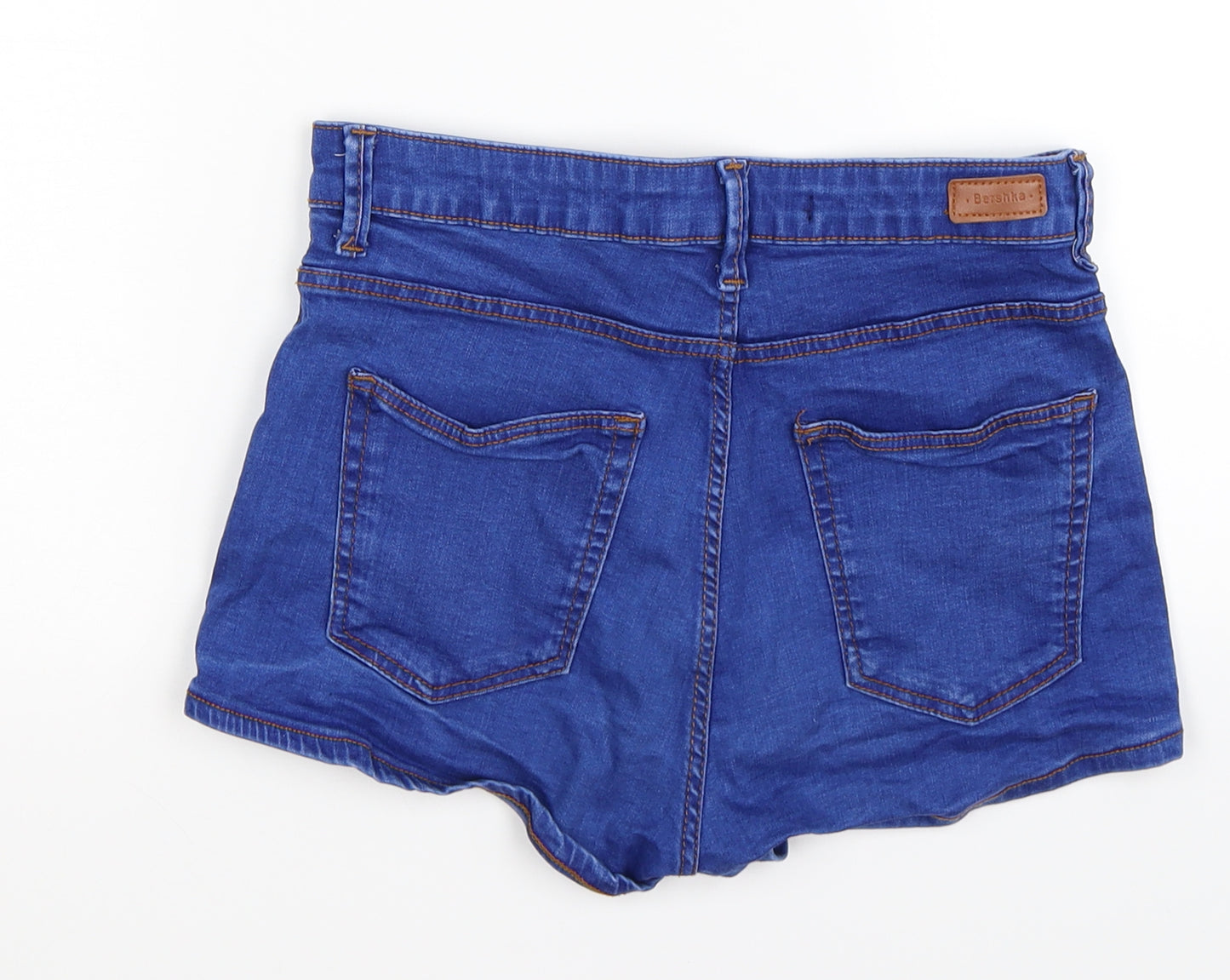 Bershka Womens Blue  Denim Hot Pants Shorts Size 6