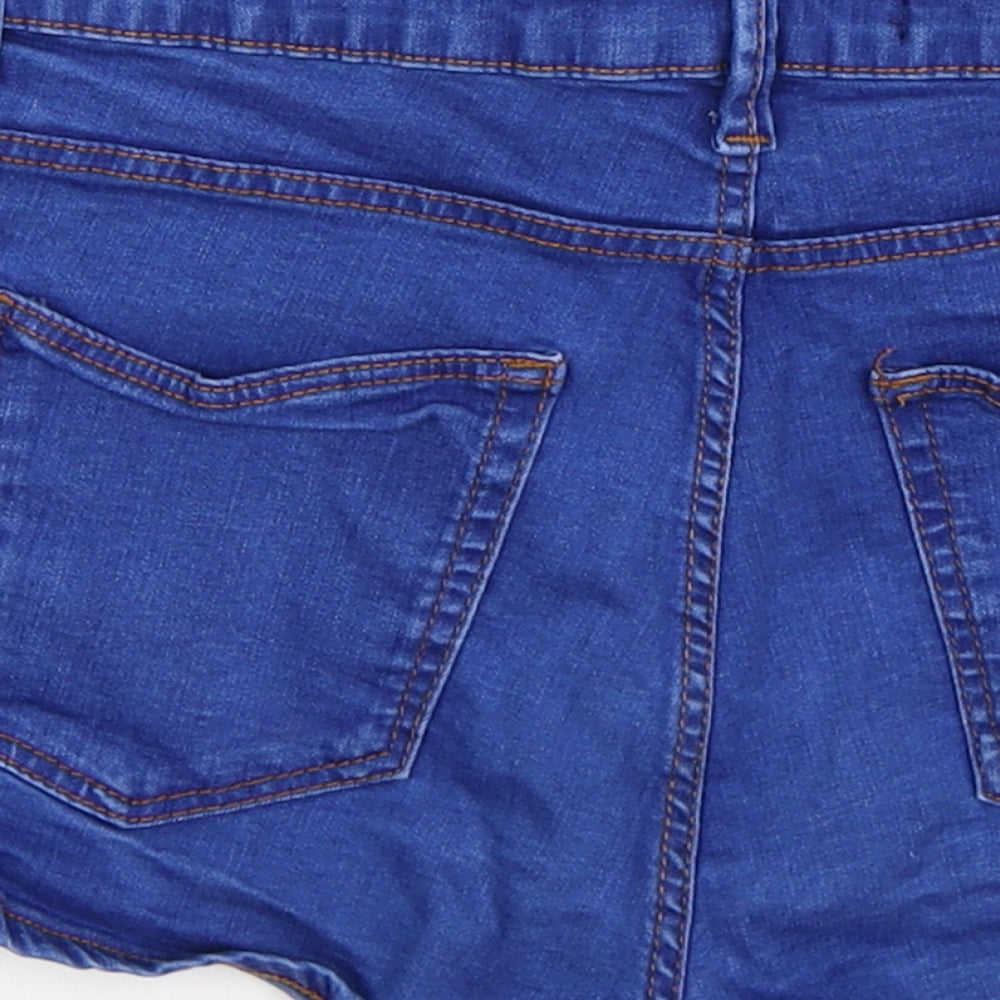 Bershka Womens Blue  Denim Hot Pants Shorts Size 6