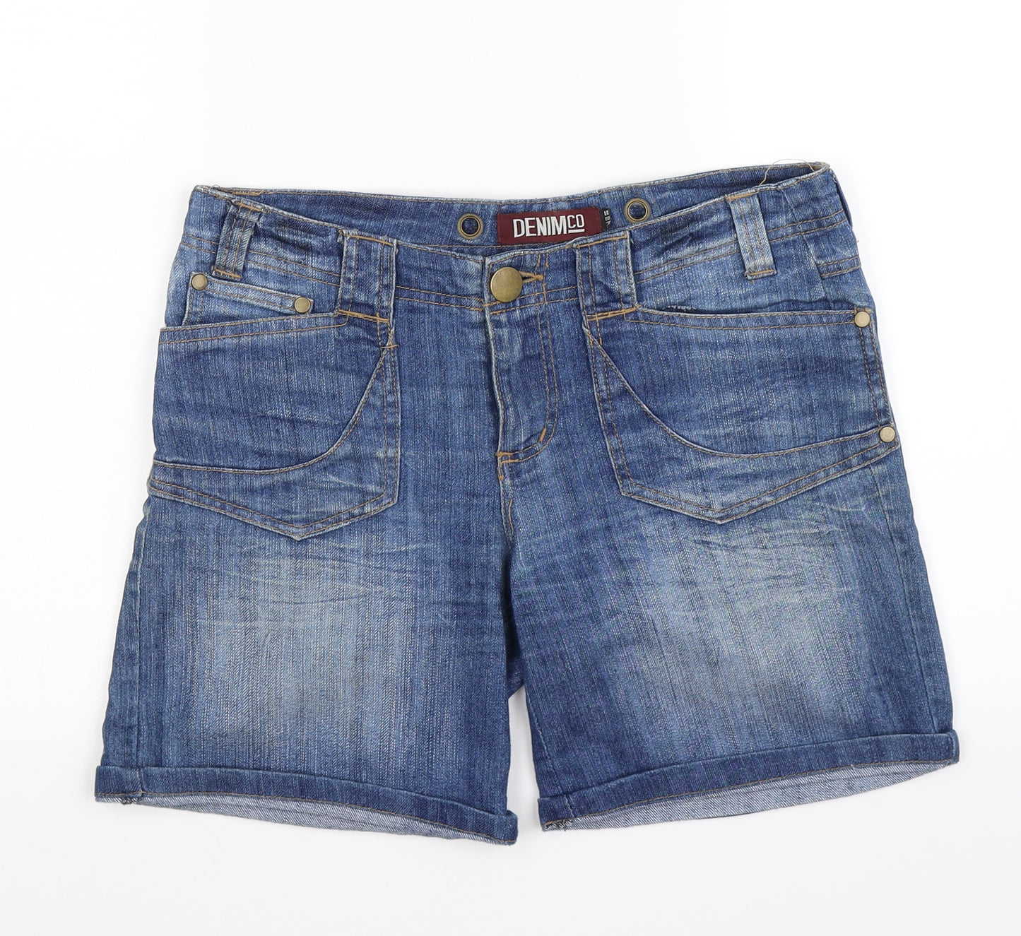 denim co Womens Blue  Denim Cut-Off Shorts Size 10