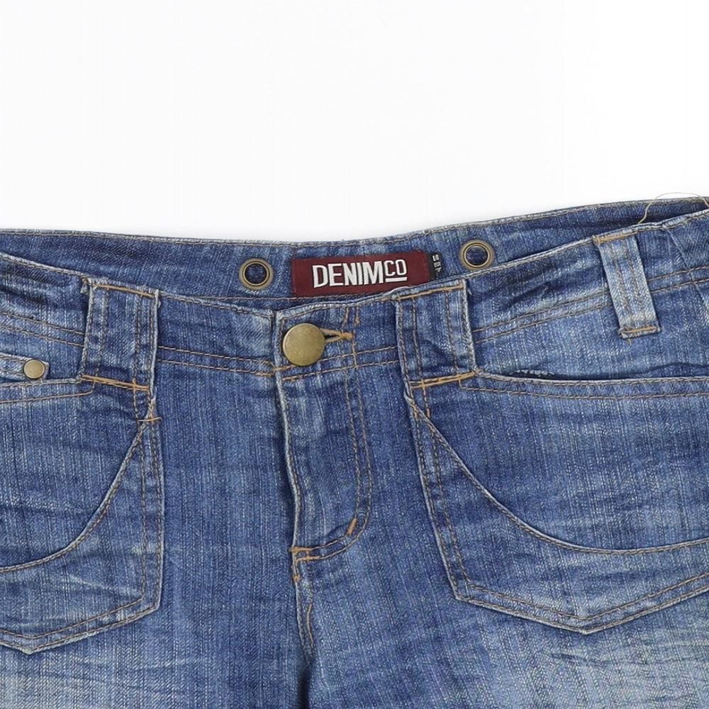 denim co Womens Blue  Denim Cut-Off Shorts Size 10