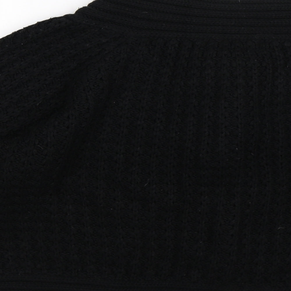 George Womens Black  Knit Cardigan Jumper Size 16