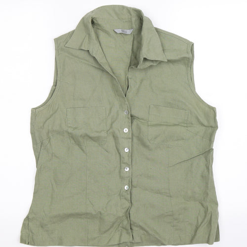 Marks and Spencer Womens Green   Basic Blouse Size 16
