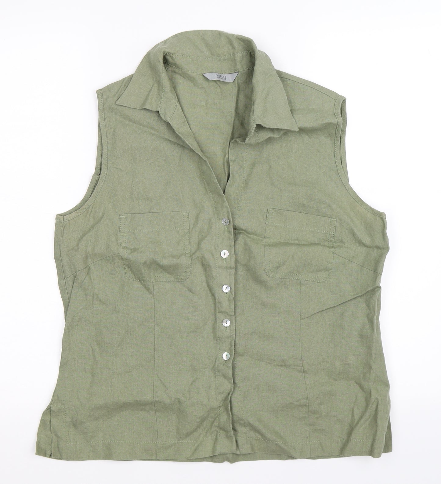 Marks and Spencer Womens Green   Basic Blouse Size 16