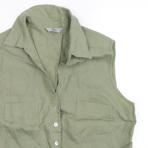 Marks and Spencer Womens Green   Basic Blouse Size 16