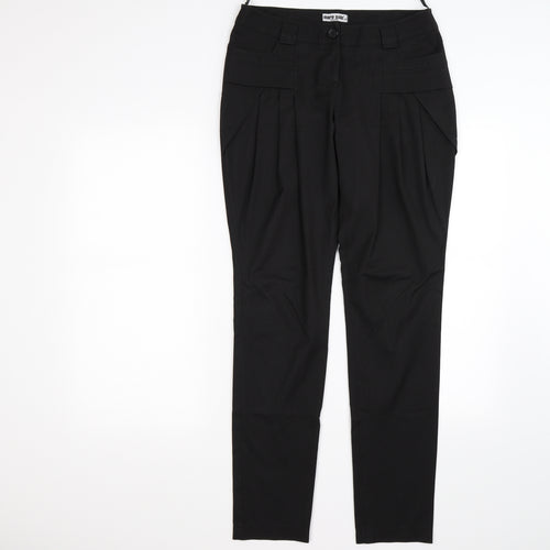 mare sole Womens Black Striped  Trousers  Size 10 L31 in