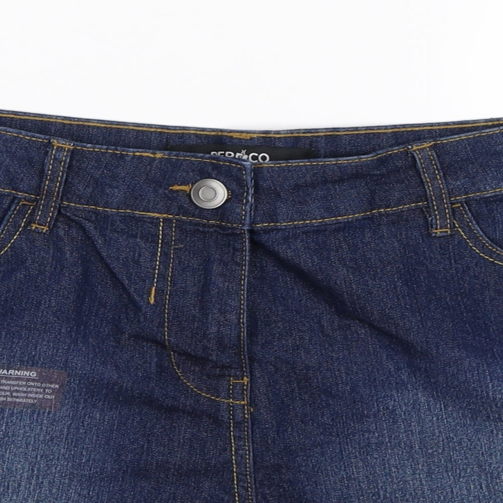 pep & co Womens Blue  Denim Sailor Shorts Size 12