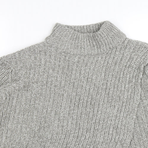 ove knitwear Womens Grey  Knit Wrap Jumper Size 16
