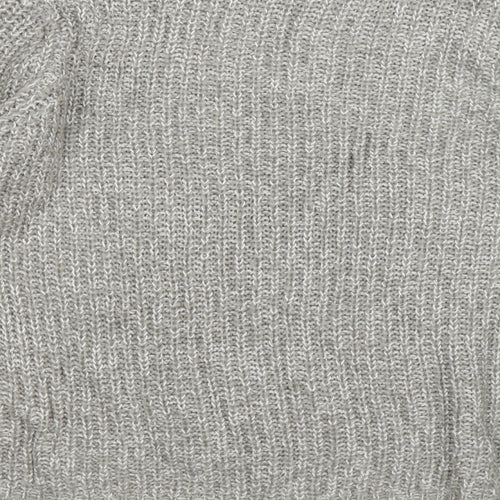 ove knitwear Womens Grey  Knit Wrap Jumper Size 16