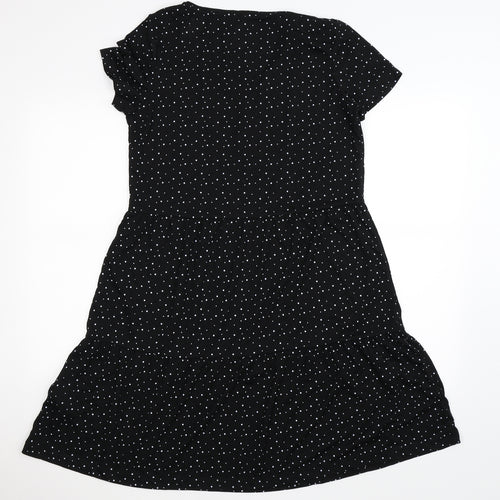ESMARA Womens Black Polka Dot  Fit & Flare  Size S