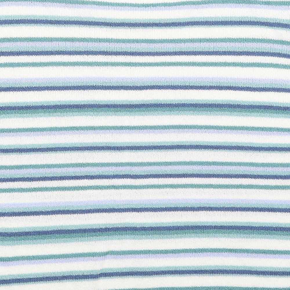 Honor Milburn Womens Blue Striped Knit Pullover Jumper Size L