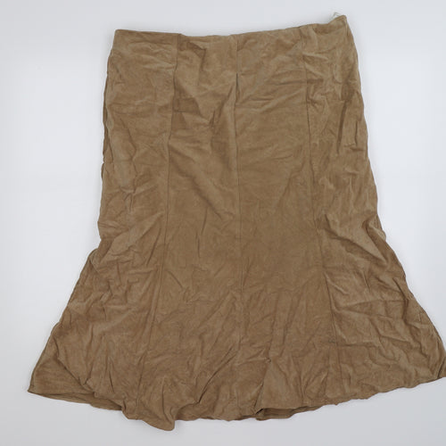 isle Womens Beige Striped Velour Tulip Skirt Size 20