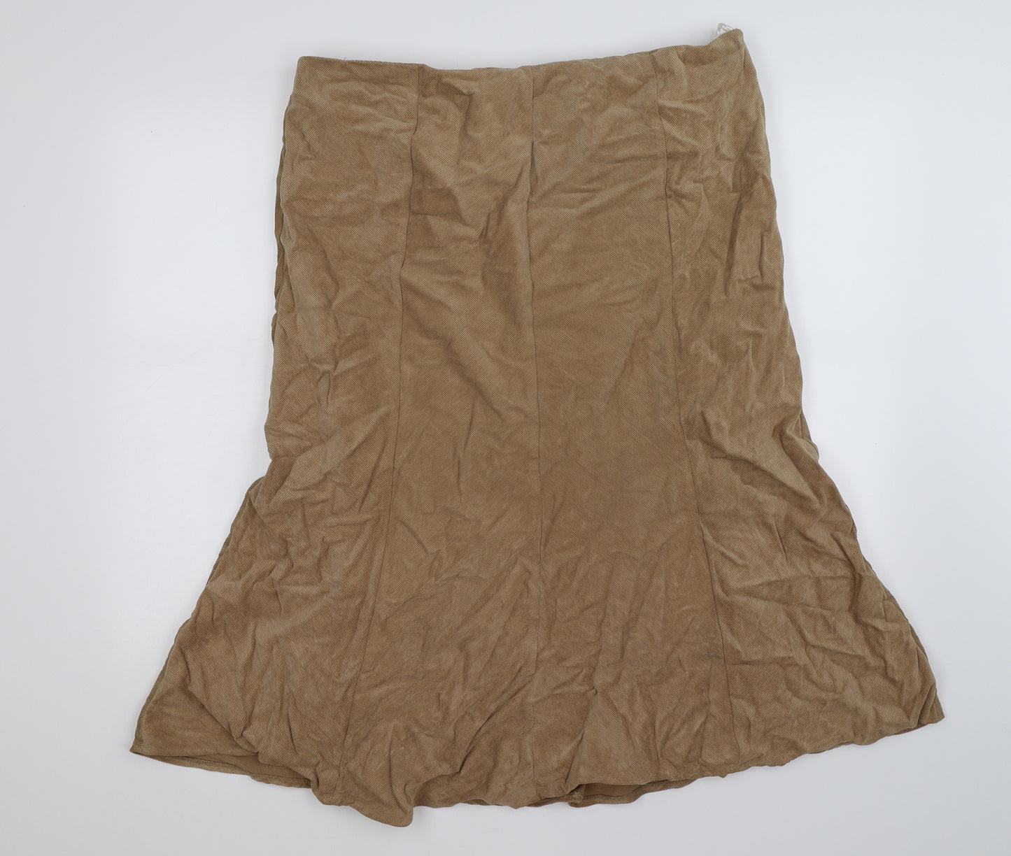 isle Womens Beige Striped Velour Tulip Skirt Size 20