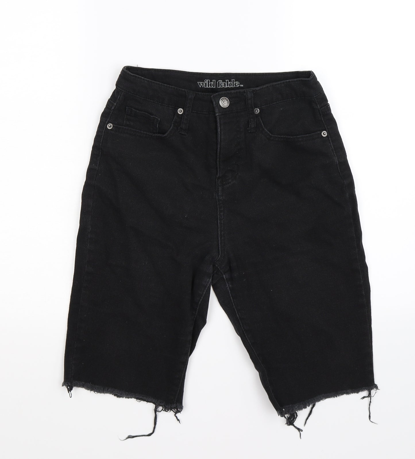 wild fable Womens Black  Denim Cut-Off Shorts Size S