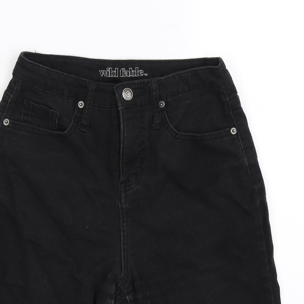 wild fable Womens Black  Denim Cut-Off Shorts Size S