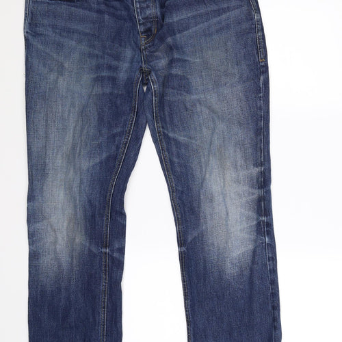 NEXT Mens Blue  Denim Straight Jeans Size 36 L31 in