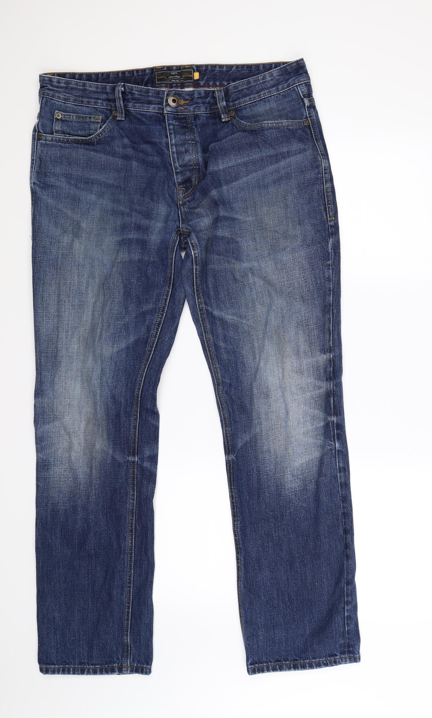 NEXT Mens Blue  Denim Straight Jeans Size 36 L31 in