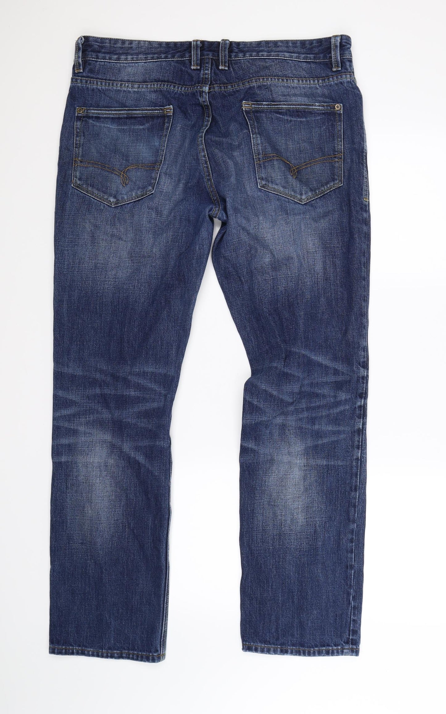 NEXT Mens Blue  Denim Straight Jeans Size 36 L31 in