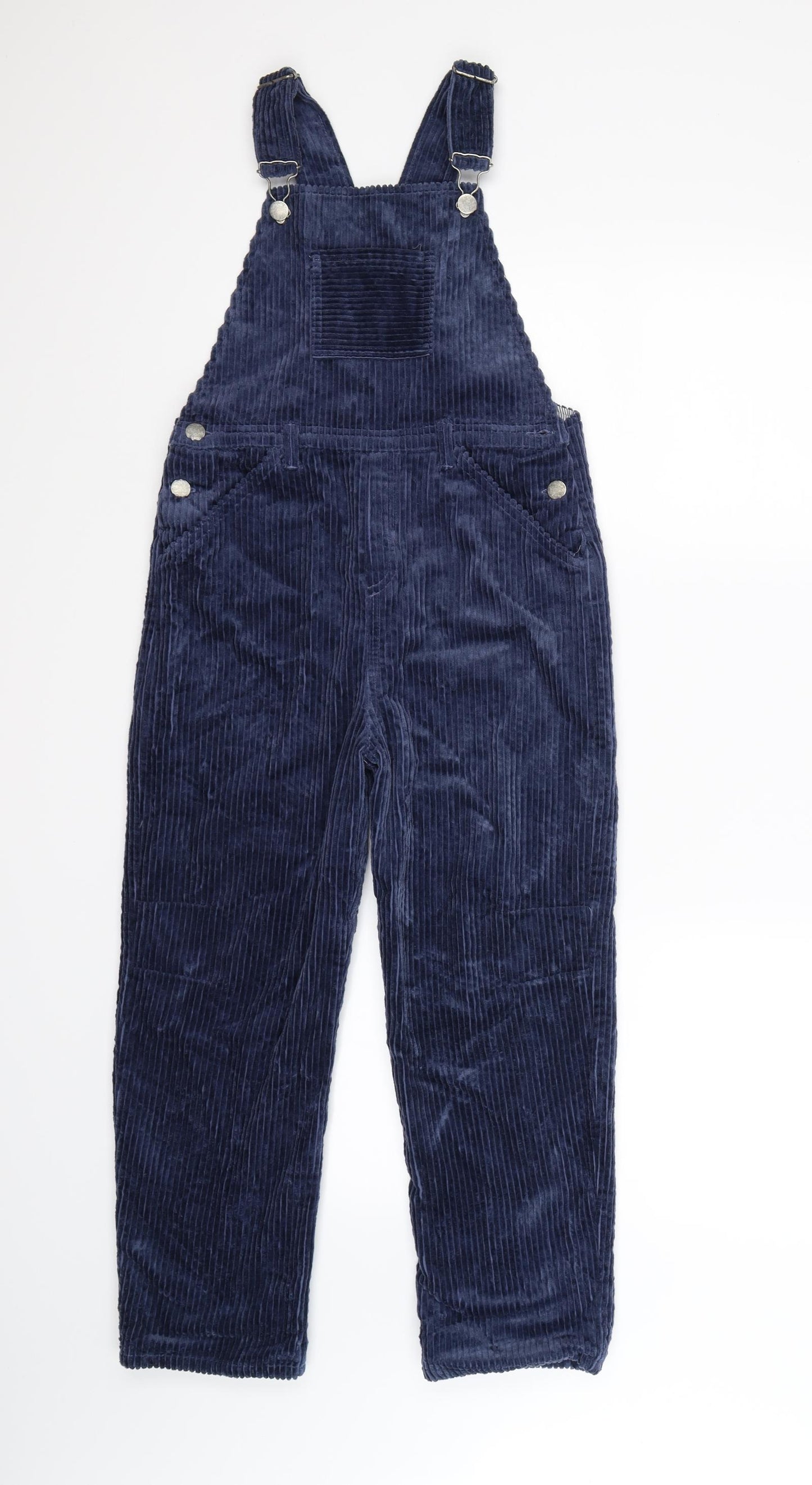 Brora Girls Blue Striped Velour Dungaree One-Piece Size 9-10 Years  - cords