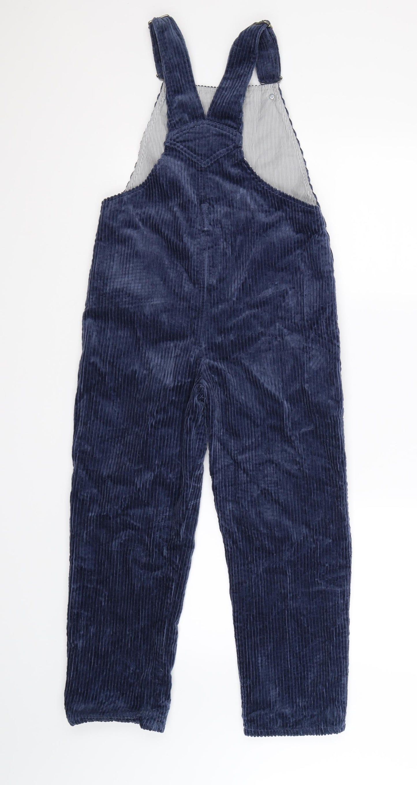 Brora Girls Blue Striped Velour Dungaree One-Piece Size 9-10 Years  - cords