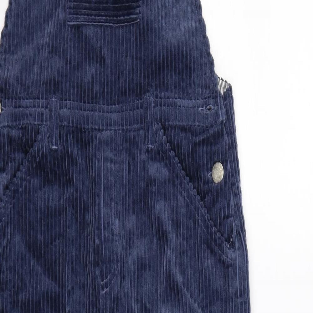 Brora Girls Blue Striped Velour Dungaree One-Piece Size 9-10 Years  - cords