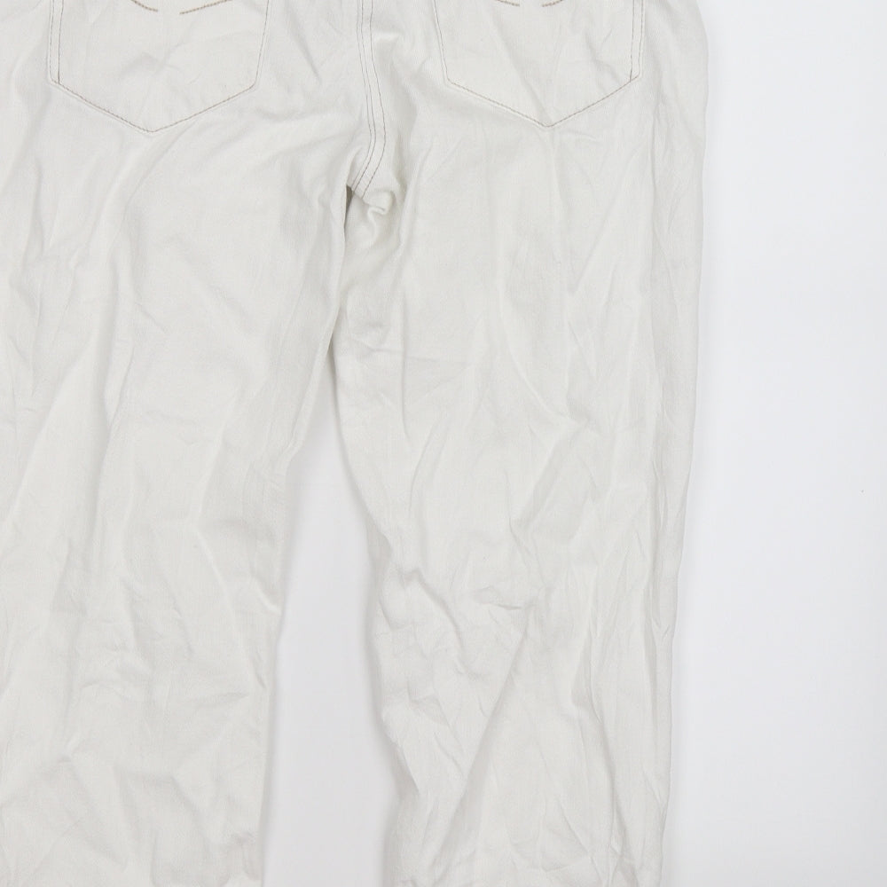 NEXT Womens White  Denim Cropped Jeans Size 12 L21 in