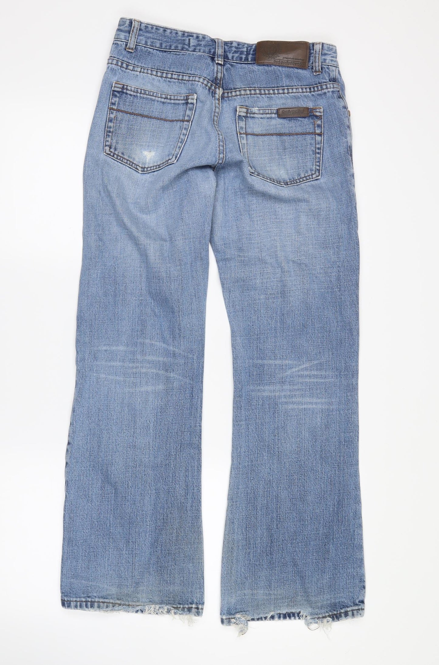 Hoi Polloi Mens Blue  Denim Flared Jeans Size 28 in