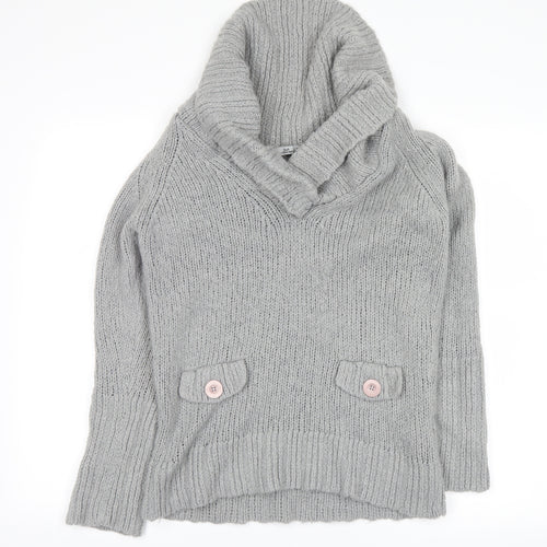 style collection Womens Grey   Pullover Jumper Size M