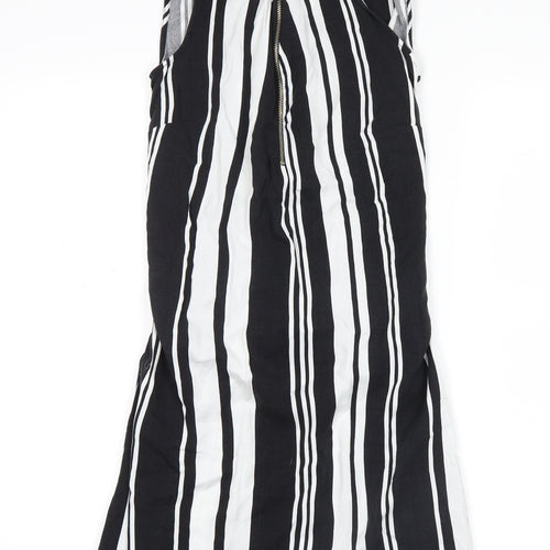 George Womens White Striped  Tank Dress  Size 8