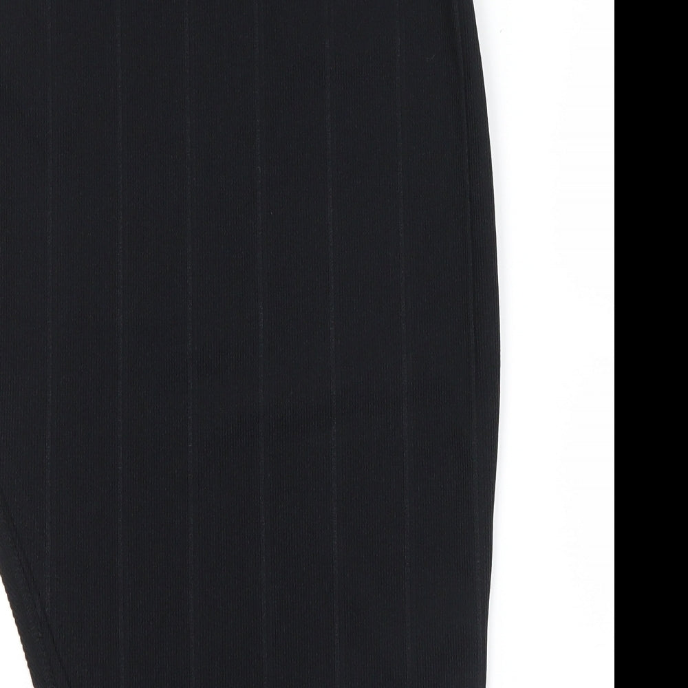 New Look Womens Black   Bandage Skirt Size 8  - slit on side