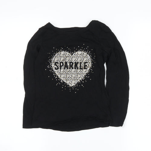 Primark Girls Black   Basic Casual Size 7-8 Years  - sparkle