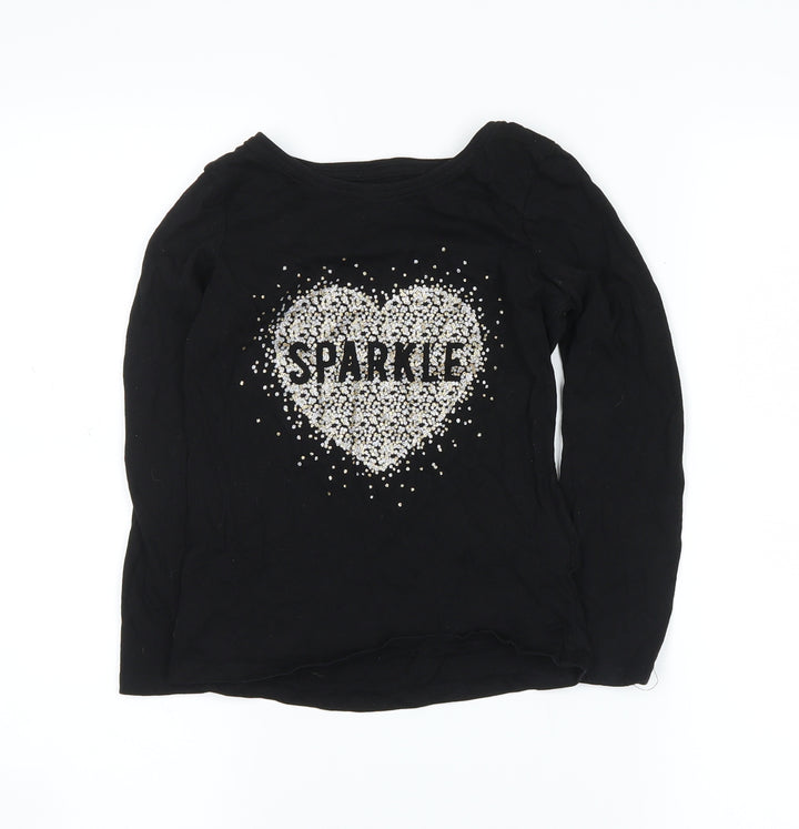 Primark Girls Black   Basic Casual Size 7-8 Years  - sparkle